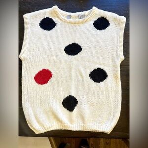 Polka Dot Sweater Vest